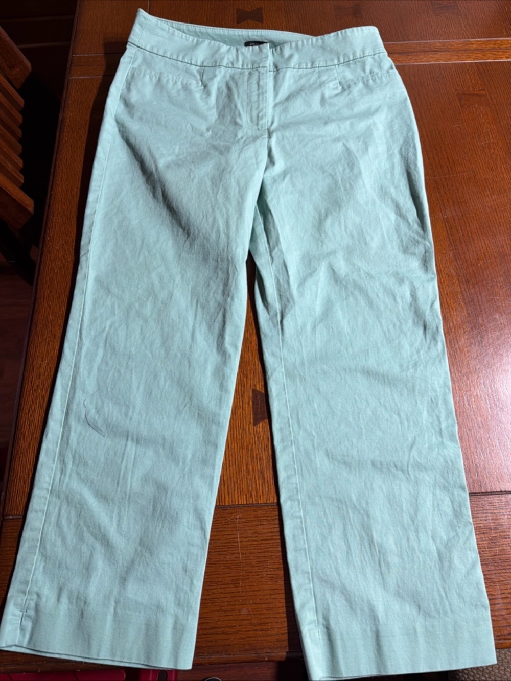 Ann Taylor Factory Mint Cropped Straight-Leg Pants